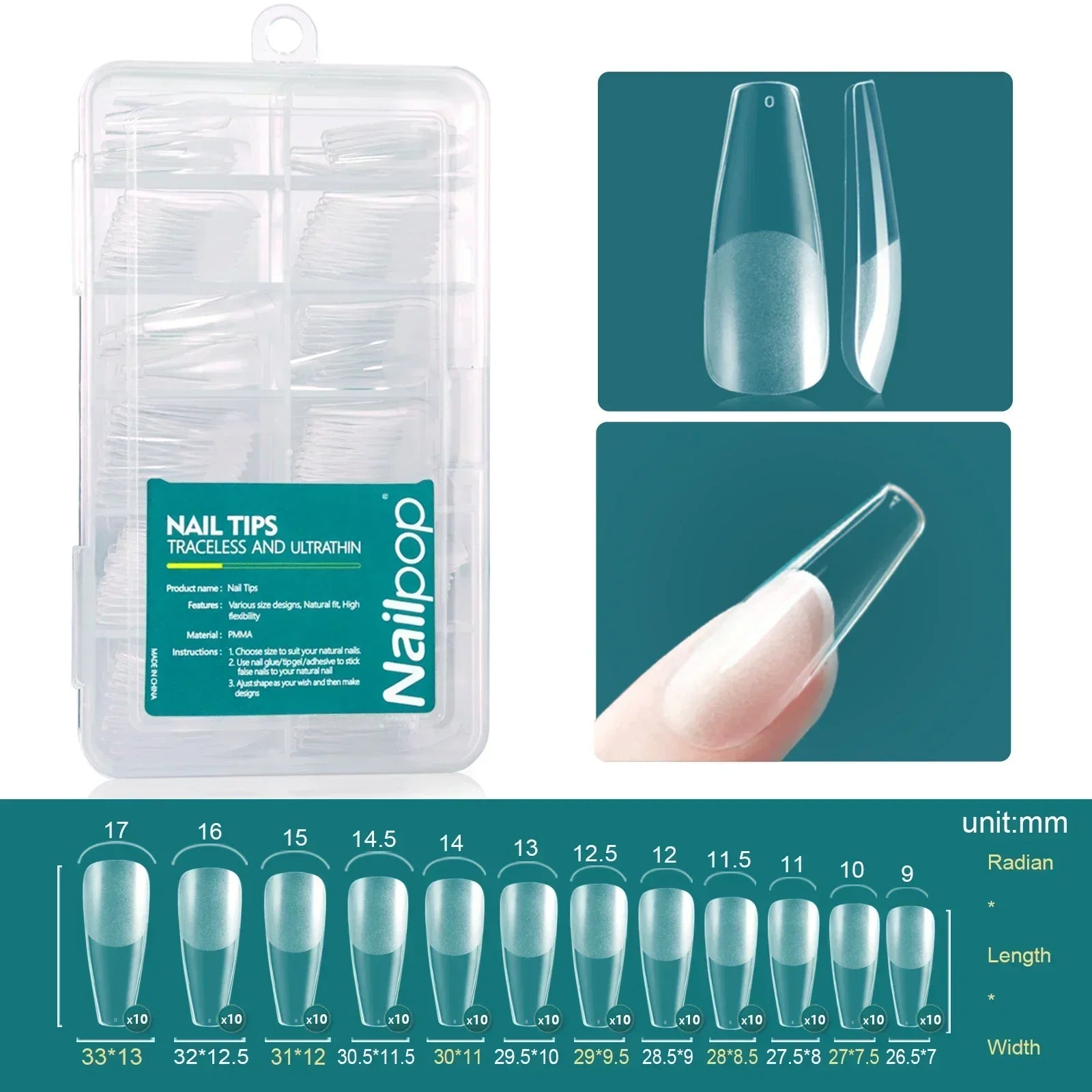 Nailpop Gel X Tips – 120pcs Soft Gel, Easy Nail Extensions