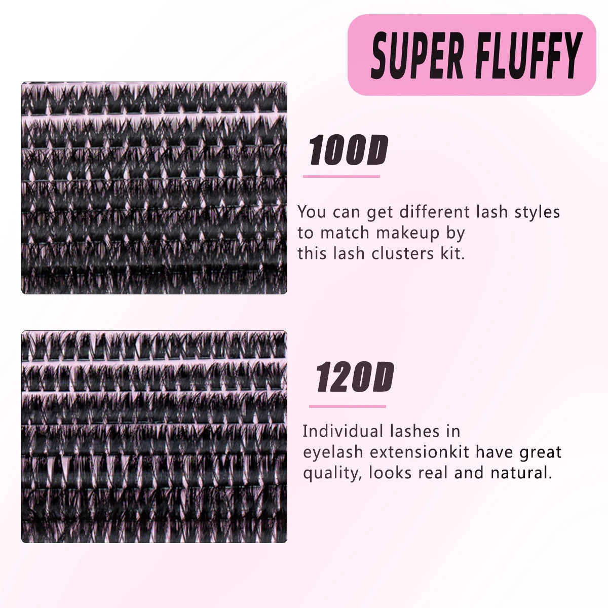 ISEEN DIY Segmented False Eyelash Set Large Capacity Cluster Eyelash Book With Glue,Remove GLue,Twezeer,Brush