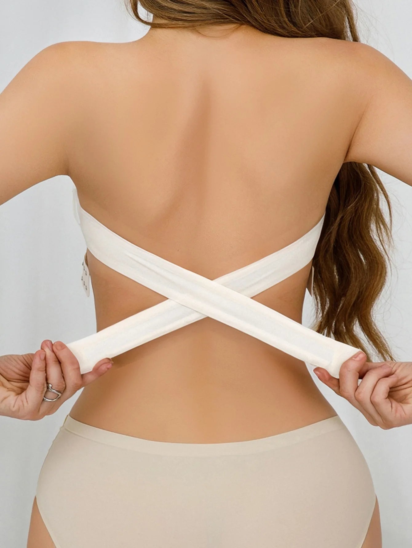 Popular Women's Strapless Bra Cross Side Buckle Underwear