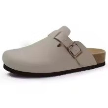 Genuine Suede Clogs – Unisex Comfort with Arch Support & Cork Footbed