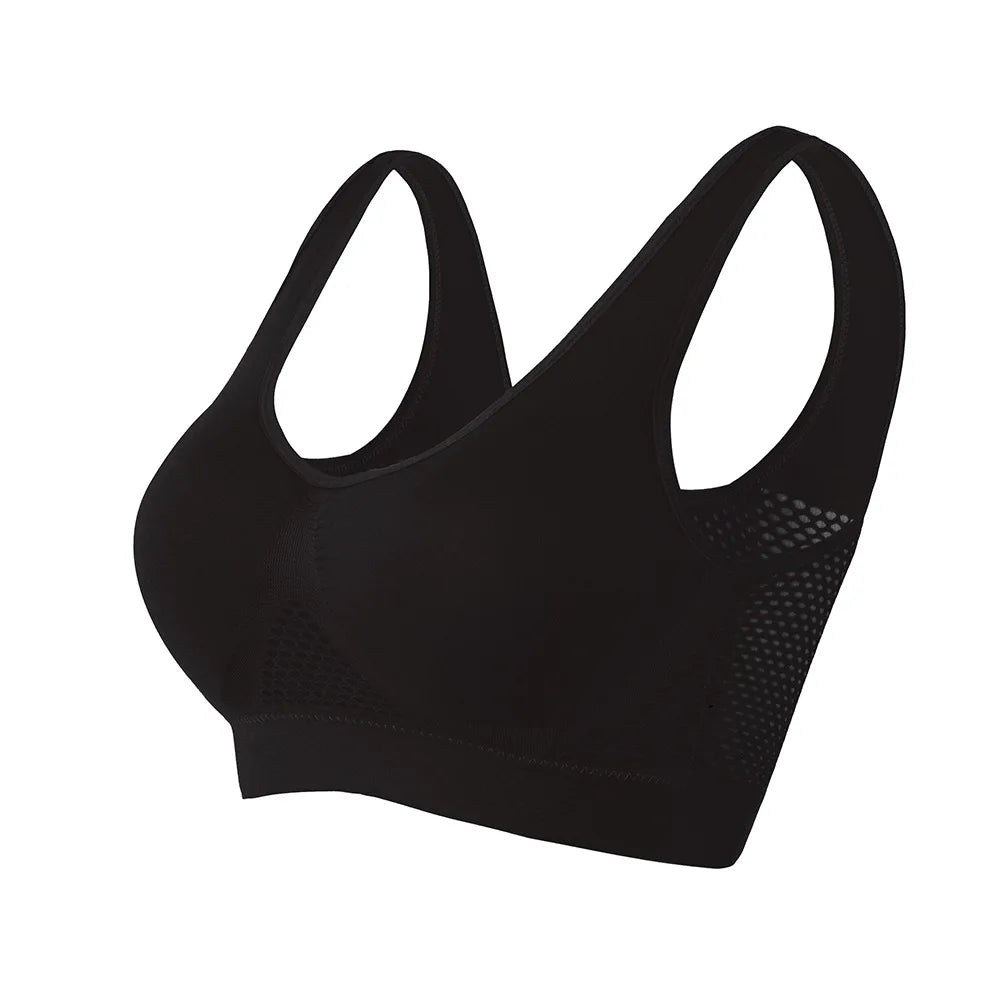 Reggiseno sportivo traspirante Fitness Fitness Women Brassere Rimovibile reggiseno sportivo imbottito Running palestra spinta senza cuciture.