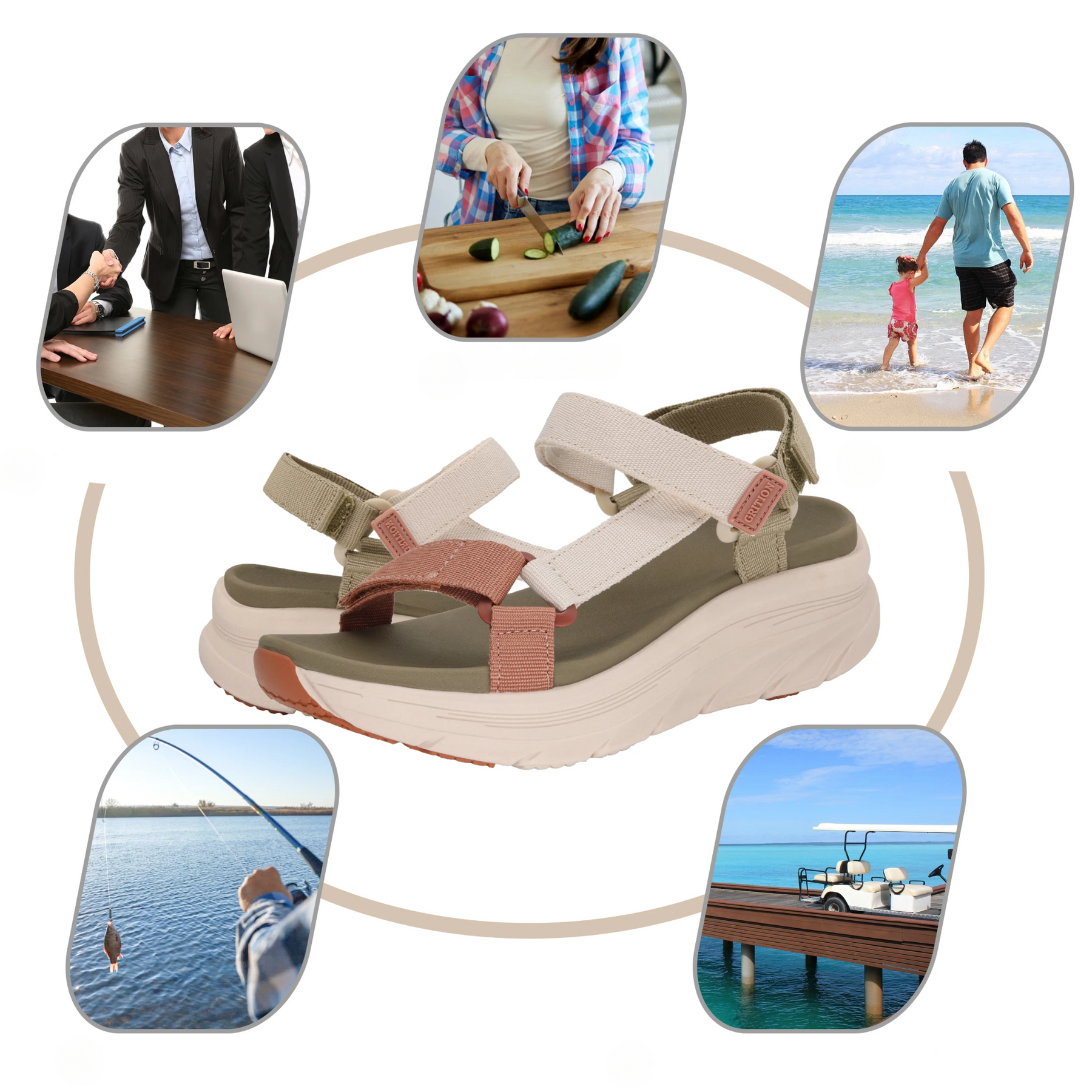 Leichte Trekking-Sandalen für Frauen mit schnell trocken