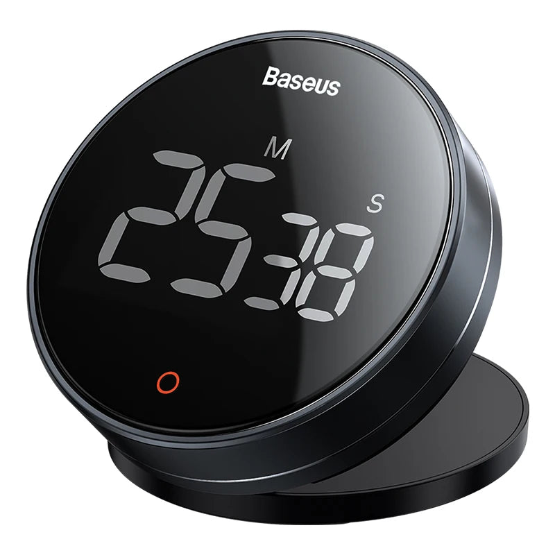 Baseus Digital Kitchen Timer Magnetic Countdown Alarm Clock Work Study Baking Reminder Stand Desk Cooking Clock Stopwatch Timer
