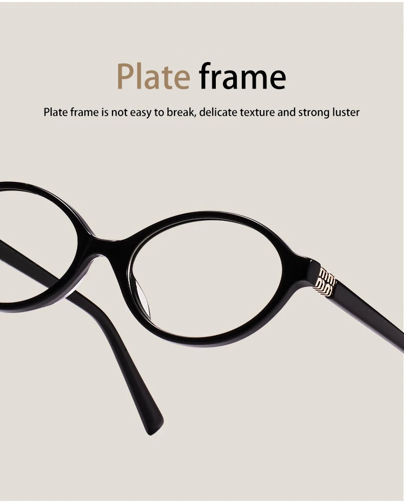 Glasses -Minimalist Oval Frame Glasses – Blue Light & Custom Prescription