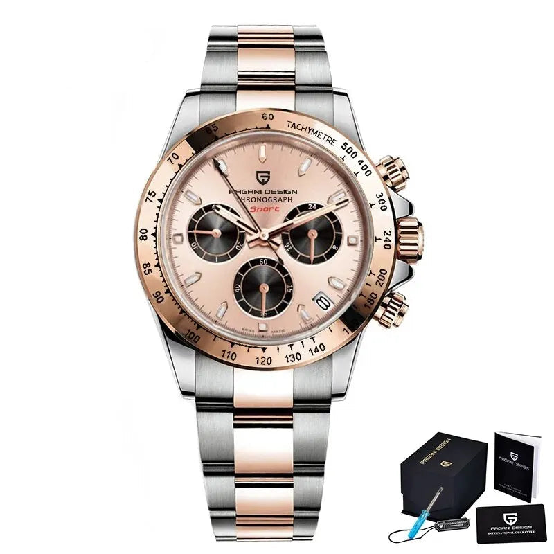 Männer Luxusquarz Chronograph Watch - wasserdicht und geschäftlicher Stil