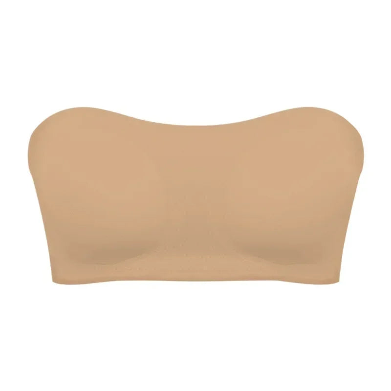 Popular Women's Strapless Bra Cross Side Buckle Underwear