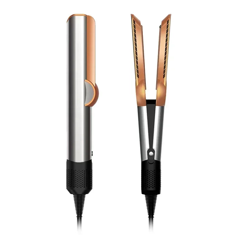 2 en 1 Hair professionnel lisseur et sèche-cheveux chauffant les cheveux fer plat, ion négatif outil de style durable