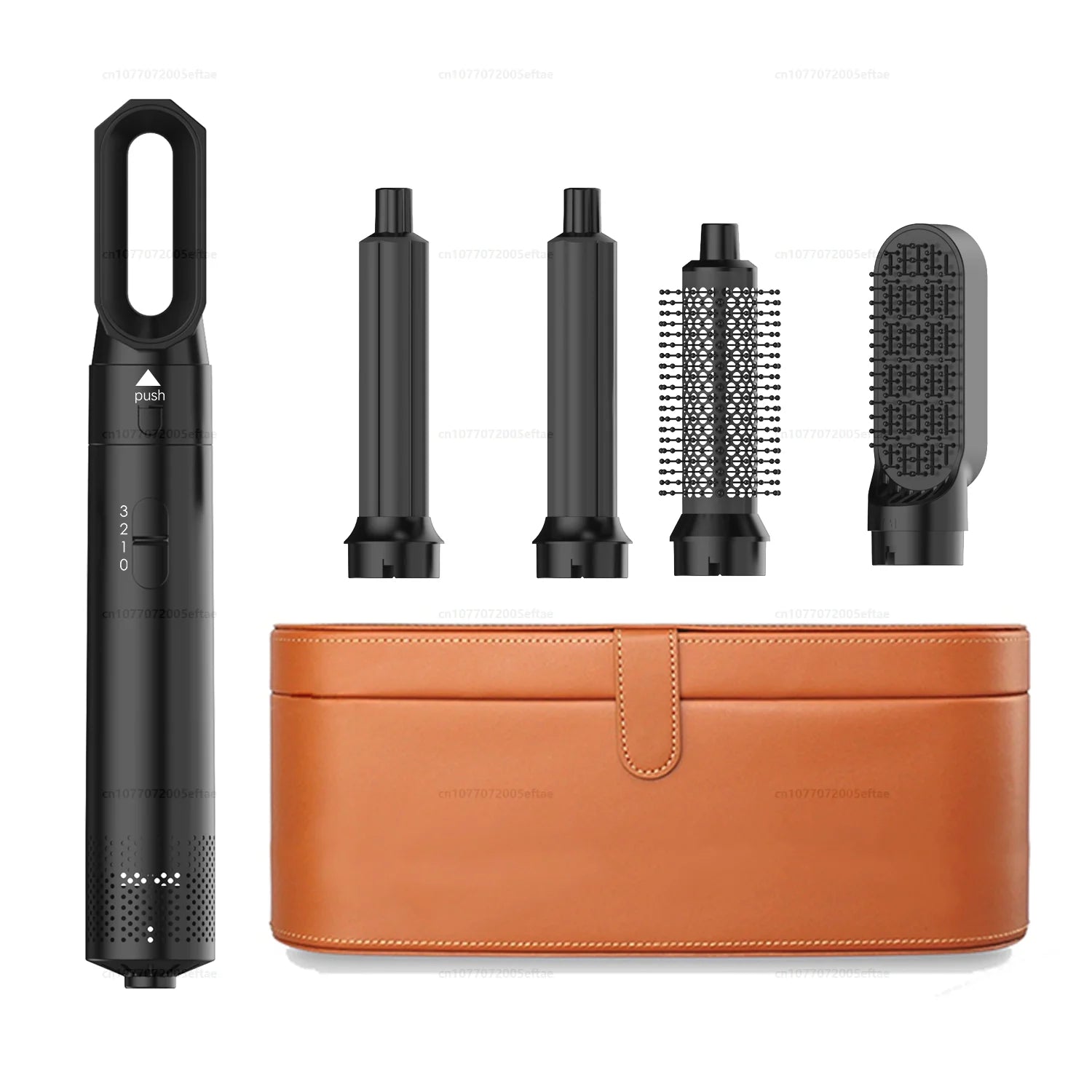 5 In 1 Hair Dryer Hot Air Comb For Curling Straightening And Volumizing Hair With Detachable Attachments