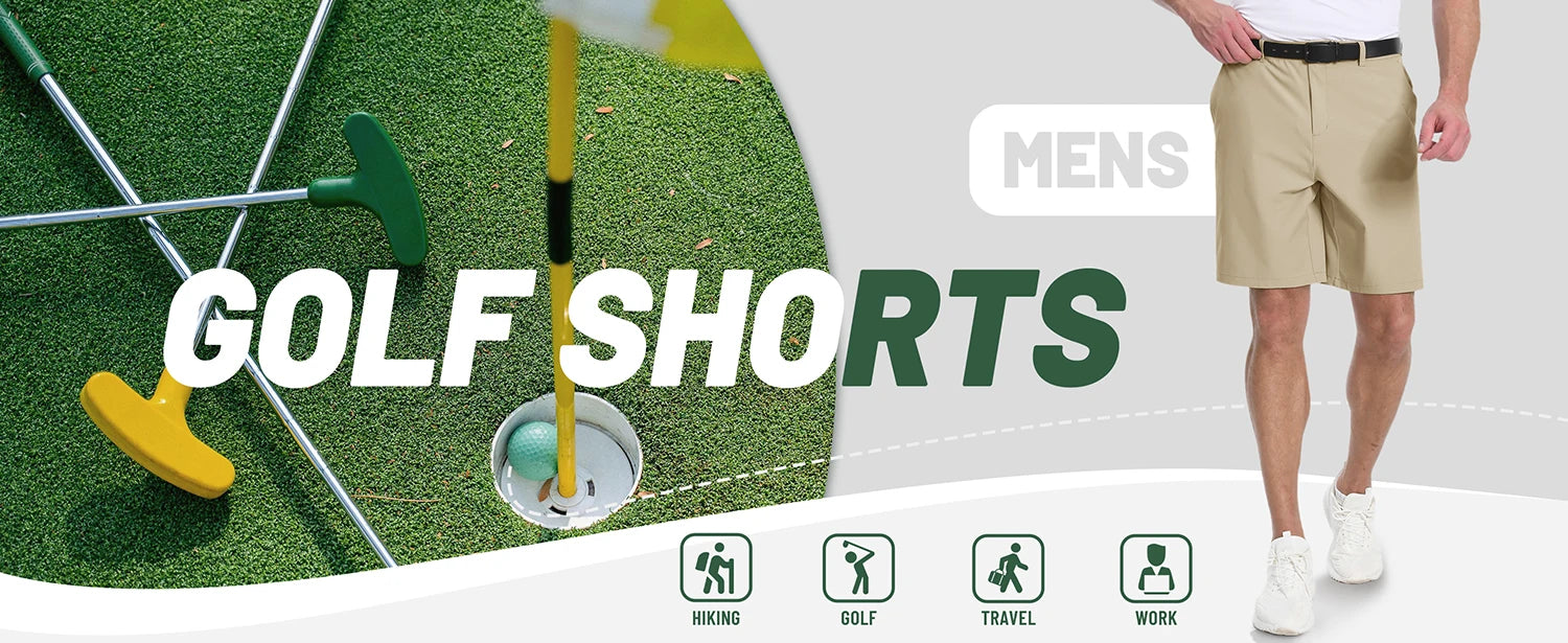 MIAMI TAC - Snel drogende casual- en golfshorts voor heren - stretch & 4 zakken