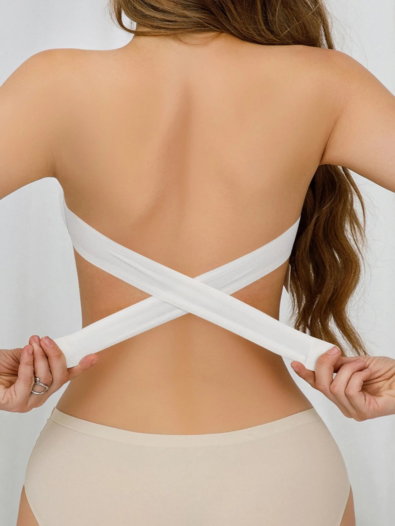Popular Women's Strapless Bra Cross Side Buckle Underwear