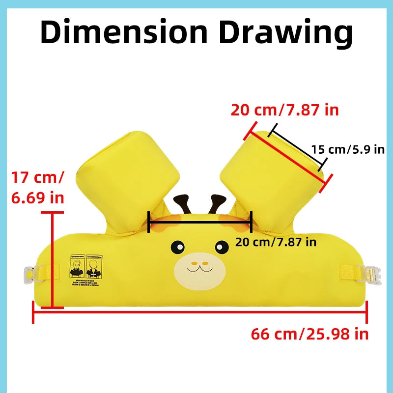Gilet de natation pour les enfants mignon veste de piscine flotte non inflatiable pour bébés garçons girnes group sondage aides pour enfants âgés de 2 à 6 ans