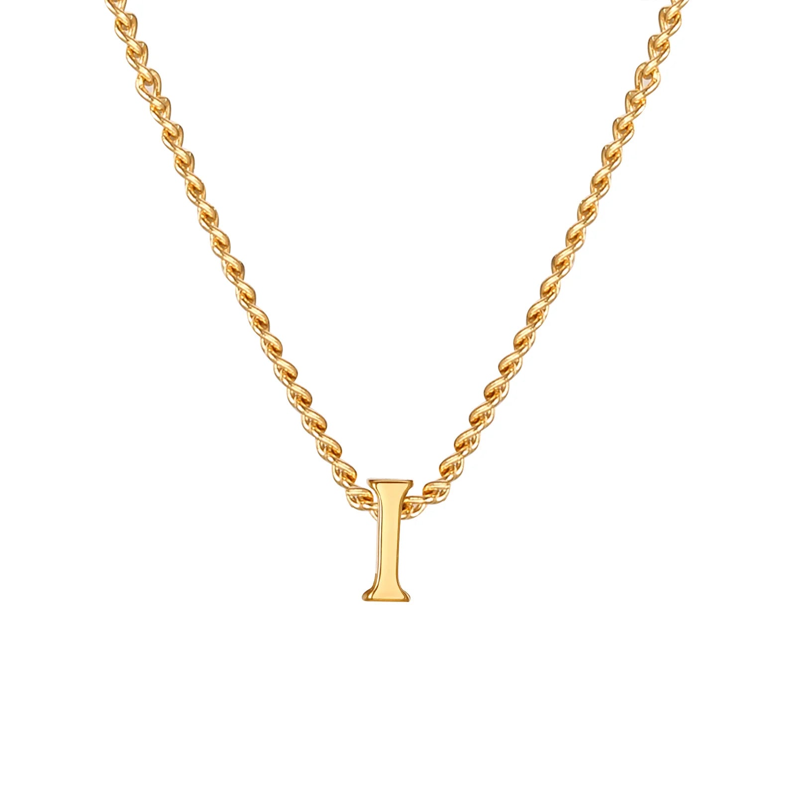 Chic Tiny A-Z Letters Necklaces for Women Girls, Gold Color Stainless Steel Initial Chokers,Small Pendent Necklaces Jewelry