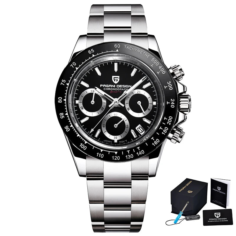 Men's Luxury Quartz Chronograph Watch – Waterproof & Business Style