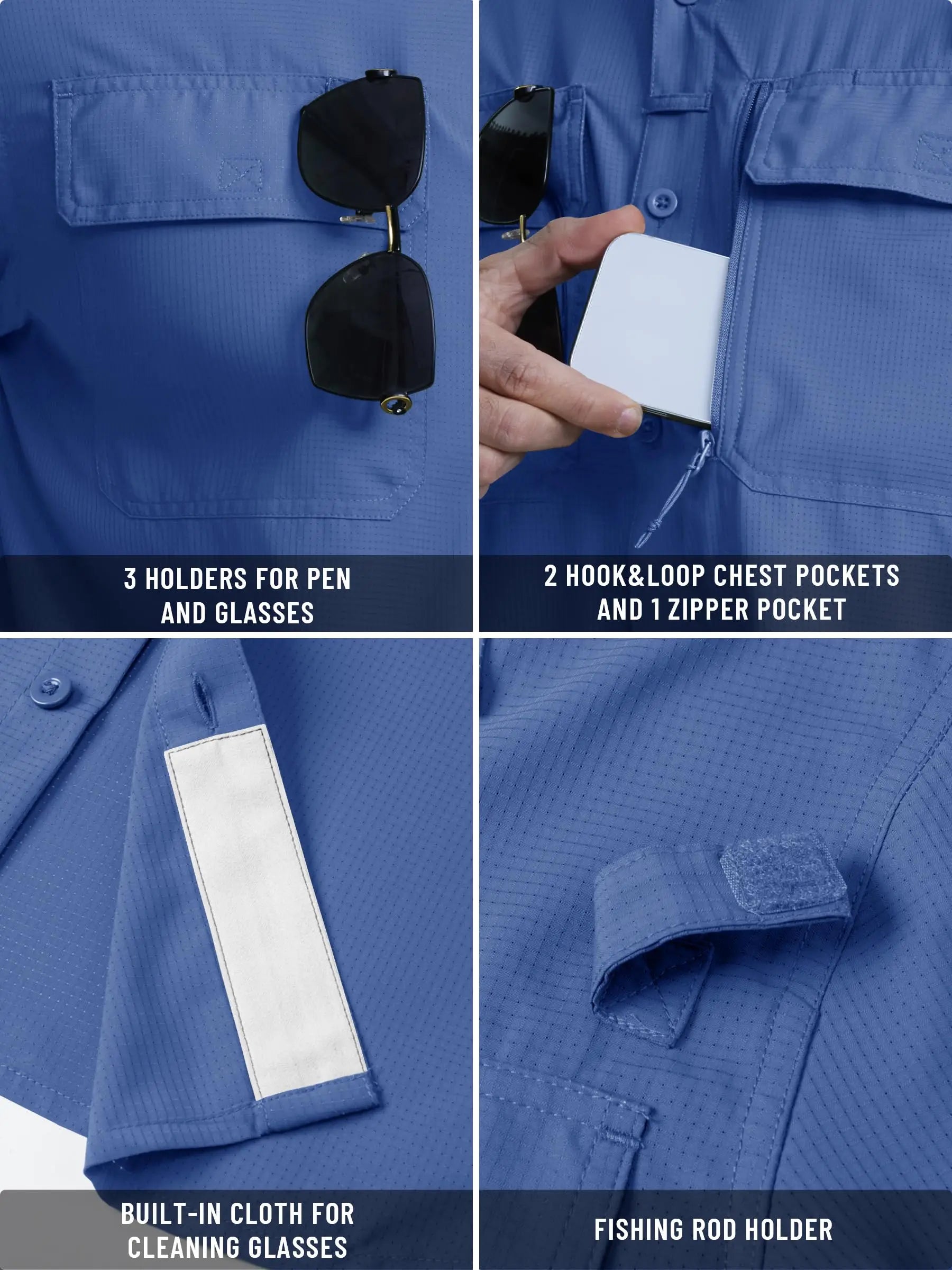 Miami tac - camicia da maschi da maschi - UPF 50+ e mesh traspirante