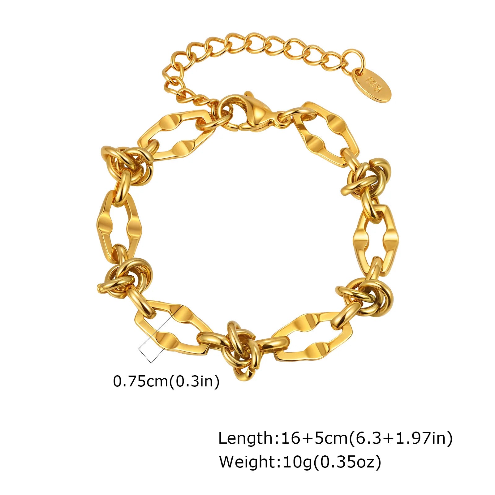 Elegant Gold Stainless Steel Bracelet – Durable, Hypoallergenic & Timeless Style