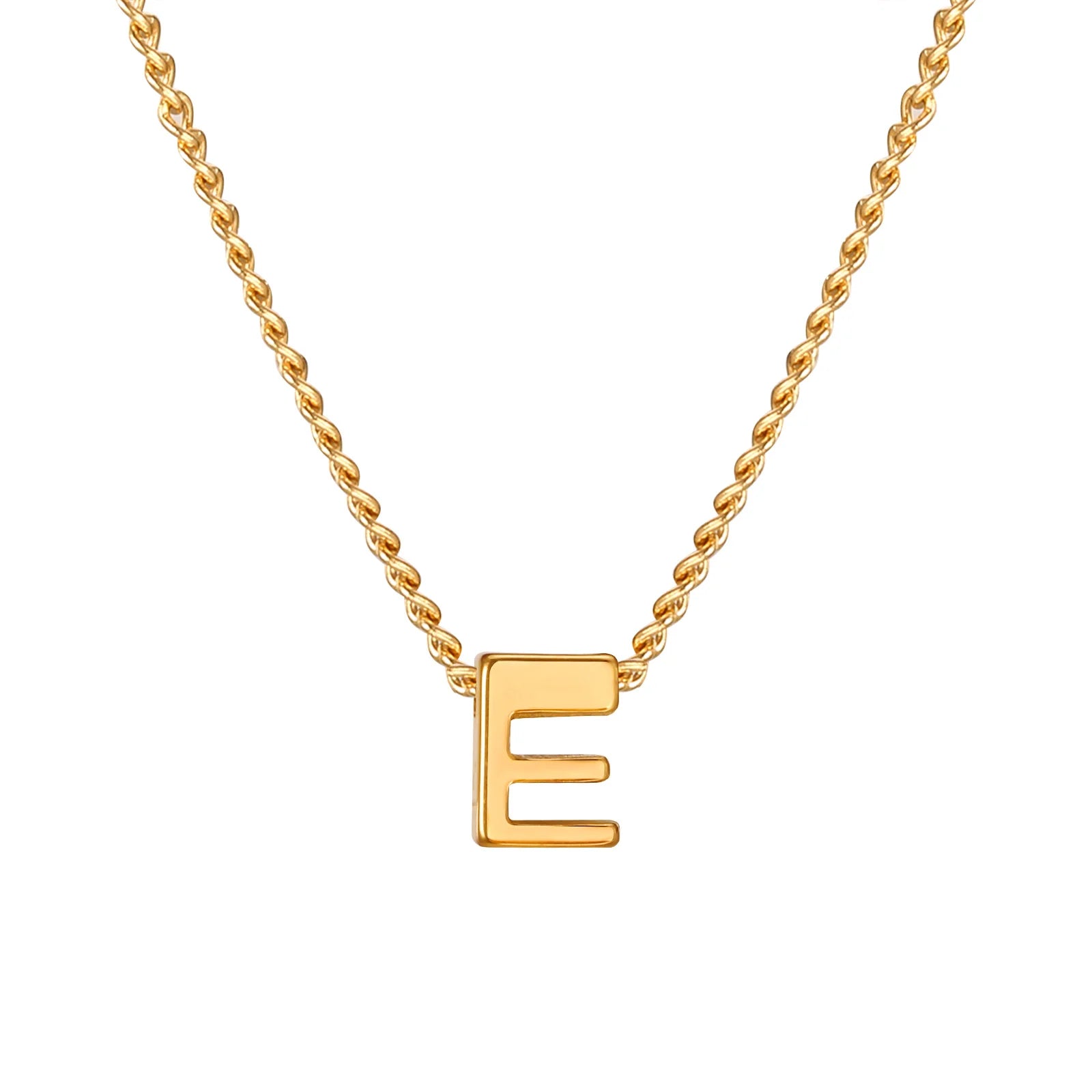Chic Tiny A-Z Letters Necklaces for Women Girls, Gold Color Stainless Steel Initial Chokers,Small Pendent Necklaces Jewelry