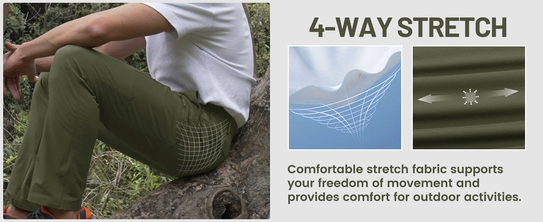 MIAMI TAC -Pants - Men's Lightweight Quick-Dry Hiking Pants – Waterproof & Cargo Style