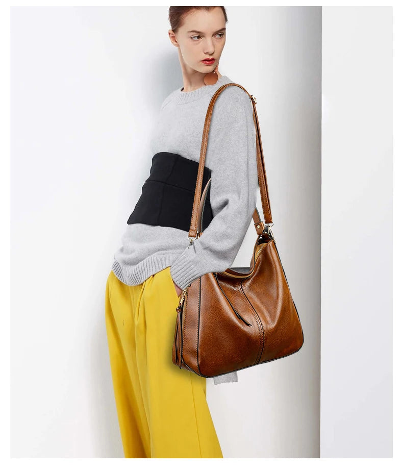 Luksus håndtasker Dame Tasker Designer Tasker i blødt læder til Kvinder Hobos Europa Crossbody Taske Dame Vintage Berømt mærke Sac
