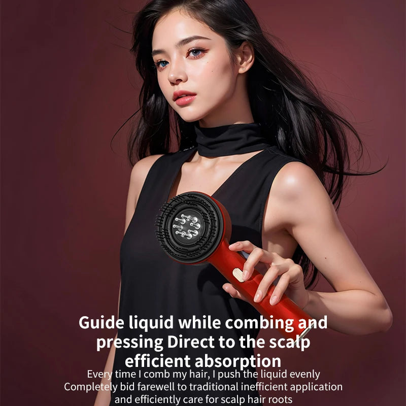 Electric Massage Comb 3 Modes Portable Red Light Laser Comb for Hair Follicle Hair Follicles On The Head Essence Oil Applicator