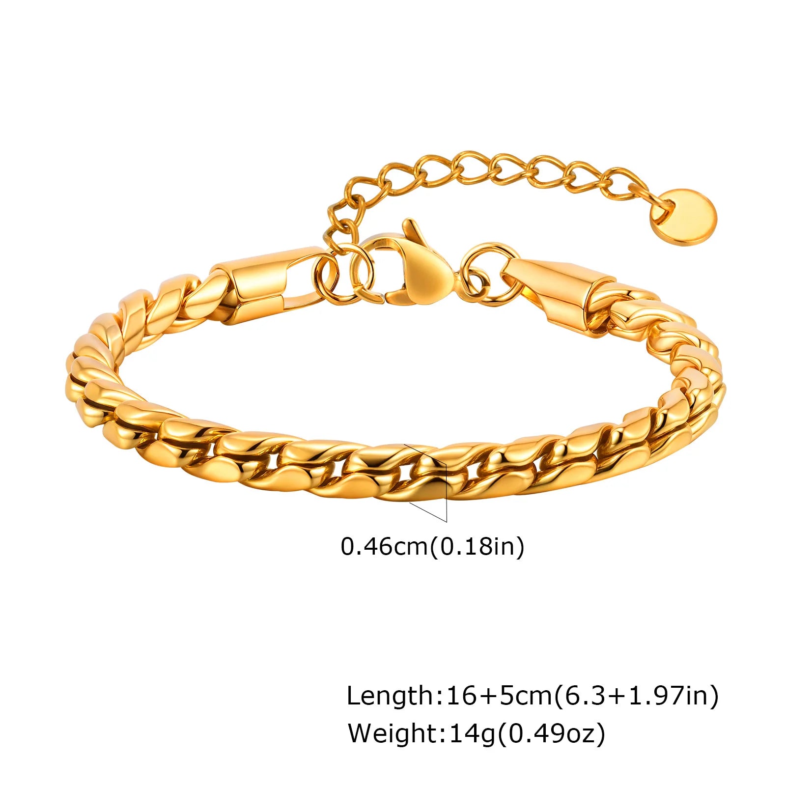 Elegant Gold Stainless Steel Bracelet – Durable, Hypoallergenic & Timeless Style
