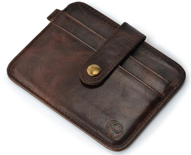 Hombres de cuero genuino billetera delgada masculina mini bolso de dinero billetera delgada portteras carteras titina de la billetera del hombre