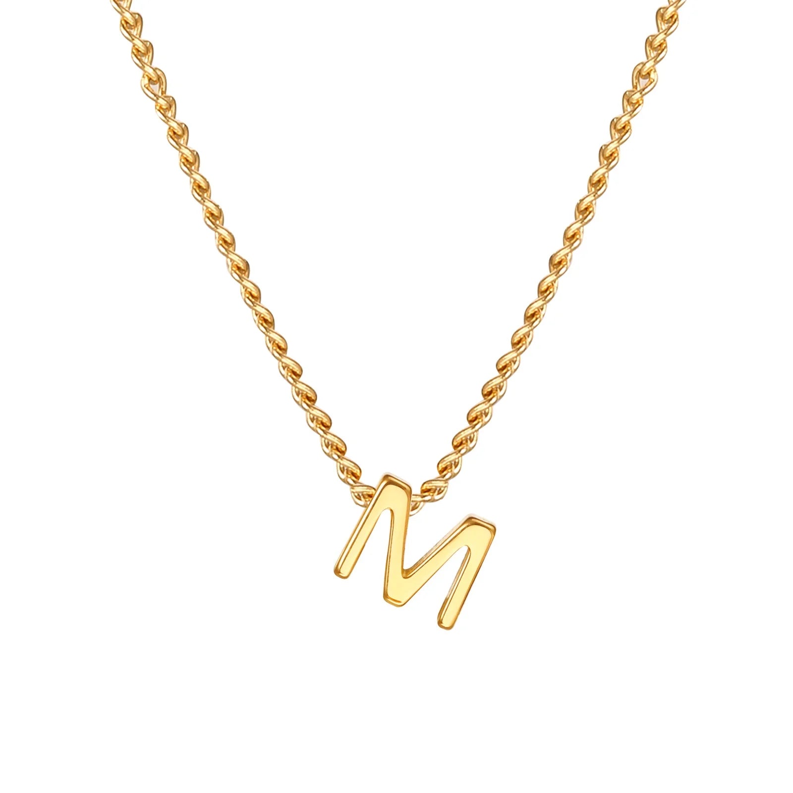Chic Tiny A-Z Letters Necklaces for Women Girls, Gold Color Stainless Steel Initial Chokers,Small Pendent Necklaces Jewelry