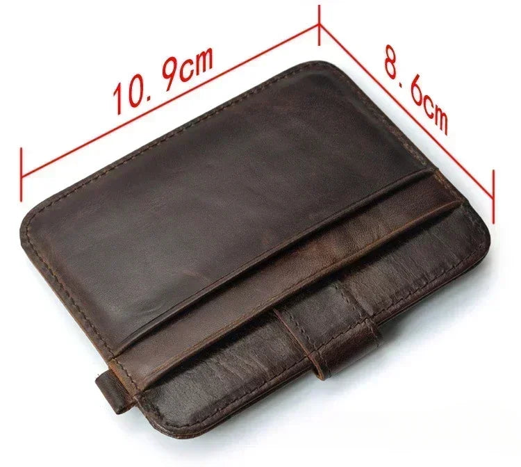 Hombres de cuero genuino billetera delgada masculina mini bolso de dinero billetera delgada portteras carteras titina de la billetera del hombre