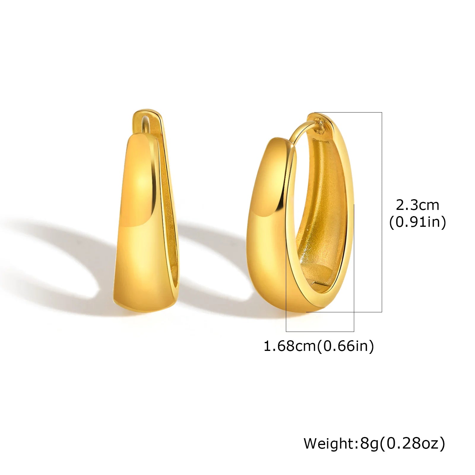 Simple Stainless Steel Hoop Earrings For Women Girls,Gold Silver Color Big Circle Earring,Fashion Dainty Jewelry Gifts