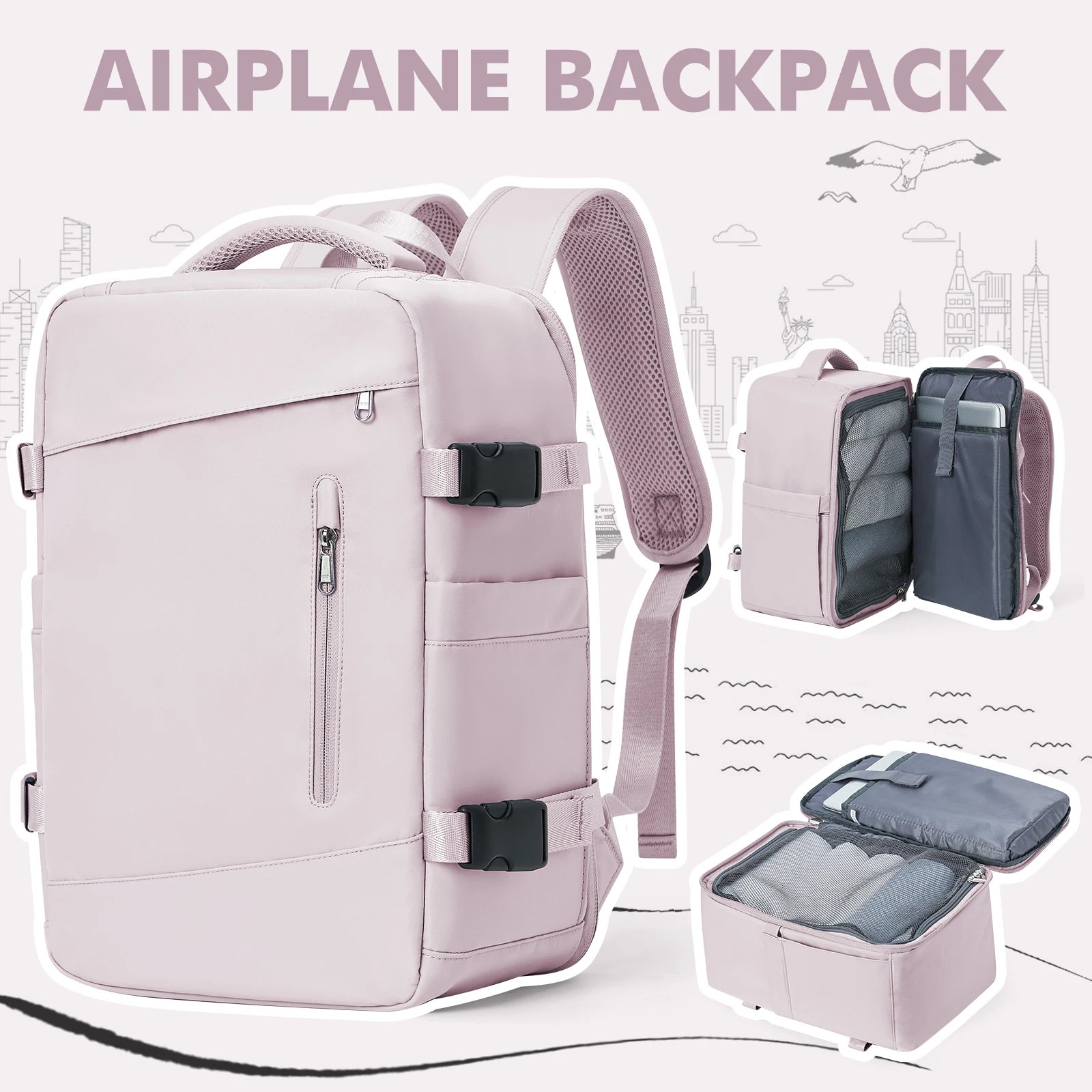 Door luchtvaartmaatschappijen goedgekeurde reistas – 40x20x25 cm handbagage voor Ryanair & Wizz Air