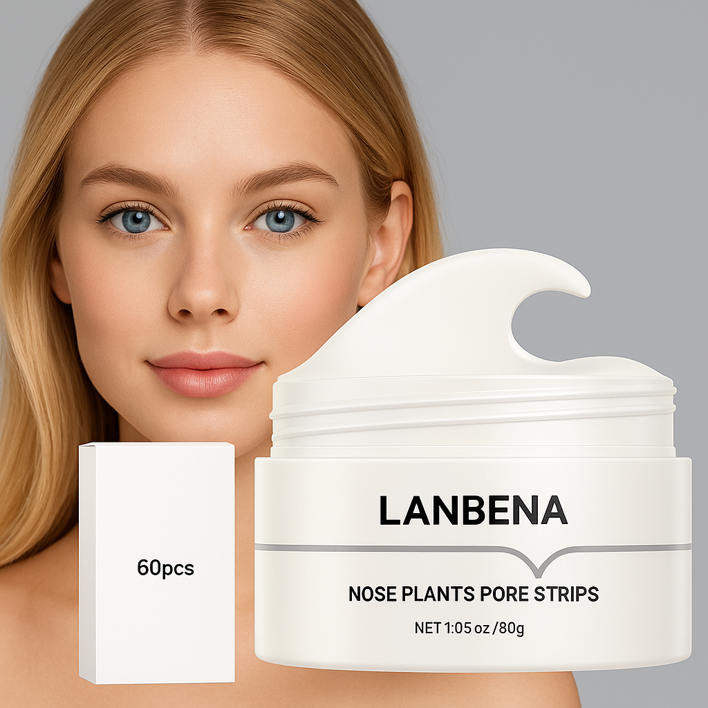 LANBENA Blackhead Remover Peel Off Mask Aloe Vera Extract Oil Control Nose Mask with 180pcs Cleanses for Deep Clean Hydrating