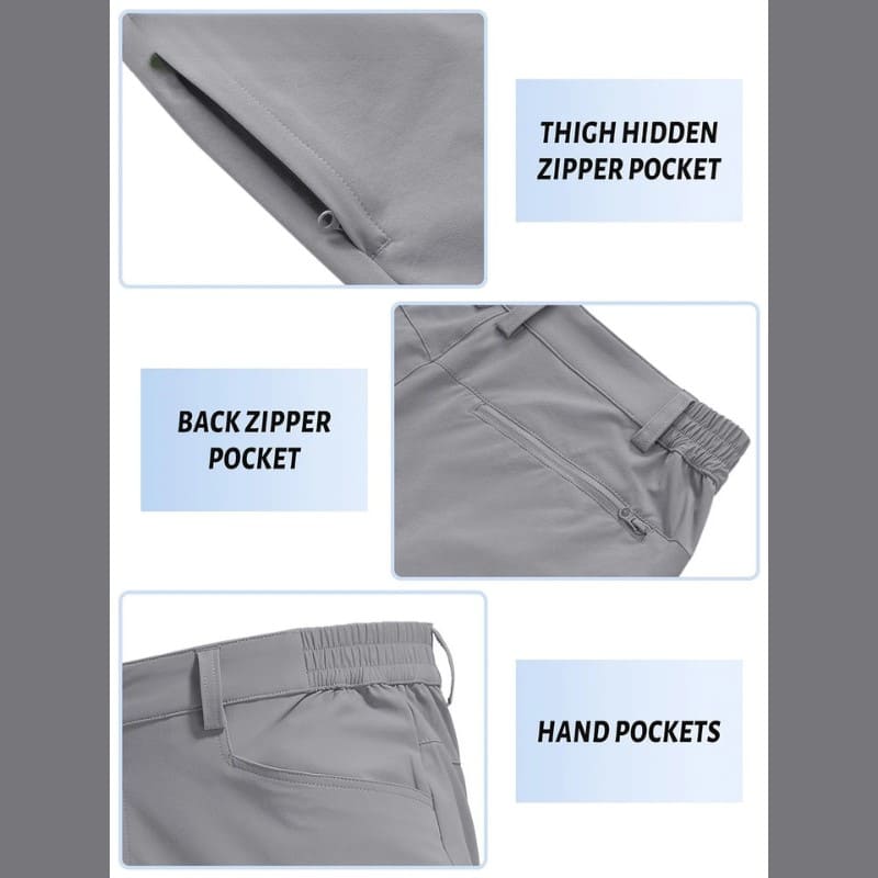 Pantalones de senderismo de secado rápido de Miami Tacmen: liviano, elástico e impermeable
