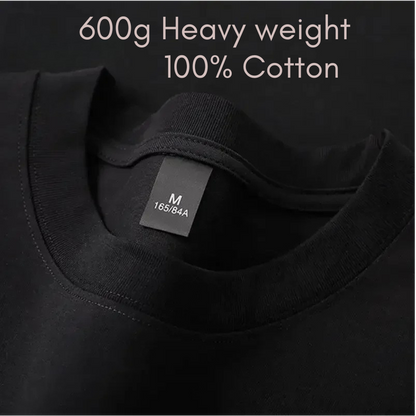 Camiseta -600g Camiseta masculina de manga curta grossa de algodão puro resistente - alta qualidade