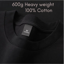 T-shirt -600g T-shirt à manches courtes et à manches courtes de coton lourd