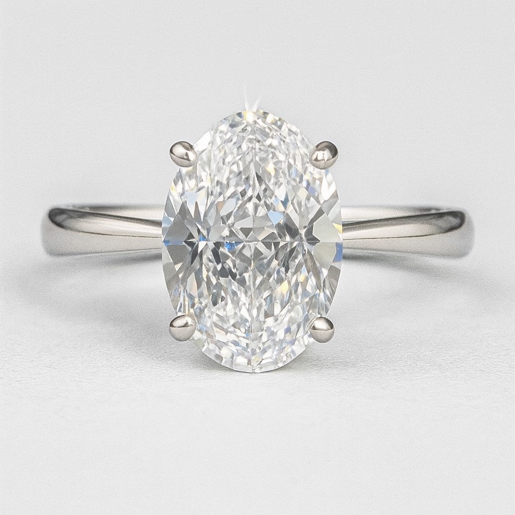 Anéis de moissanite com corte oval 1-4ct, para mulheres, diamante brilhante, prata esterlina 925, noivado, casamento, joias com certificado