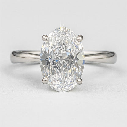 Anéis de moissanite com corte oval 1-4ct, para mulheres, diamante brilhante, prata esterlina 925, noivado, casamento, joias com certificado