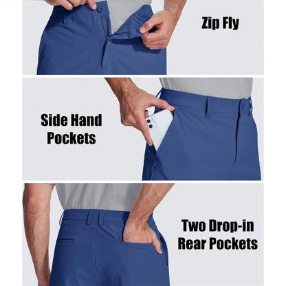 MIAMI TAC -Shorts décontractés et de golf à séchage rapide pour hommes – Stretch & 4 poches