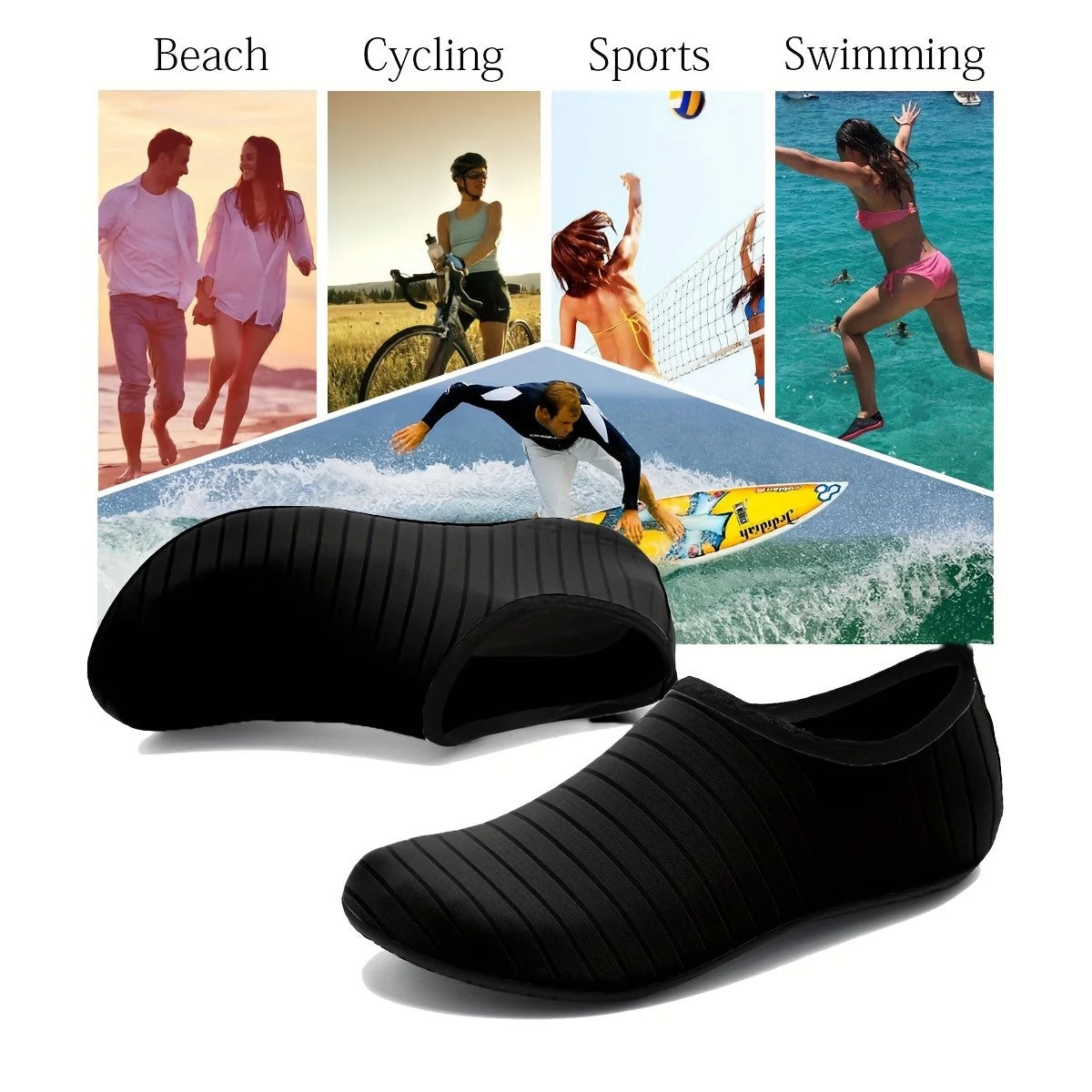 Blotevoeten waterschoenen – snel drogende, antislip watersokken voor strand en zwemmen & Watersporten