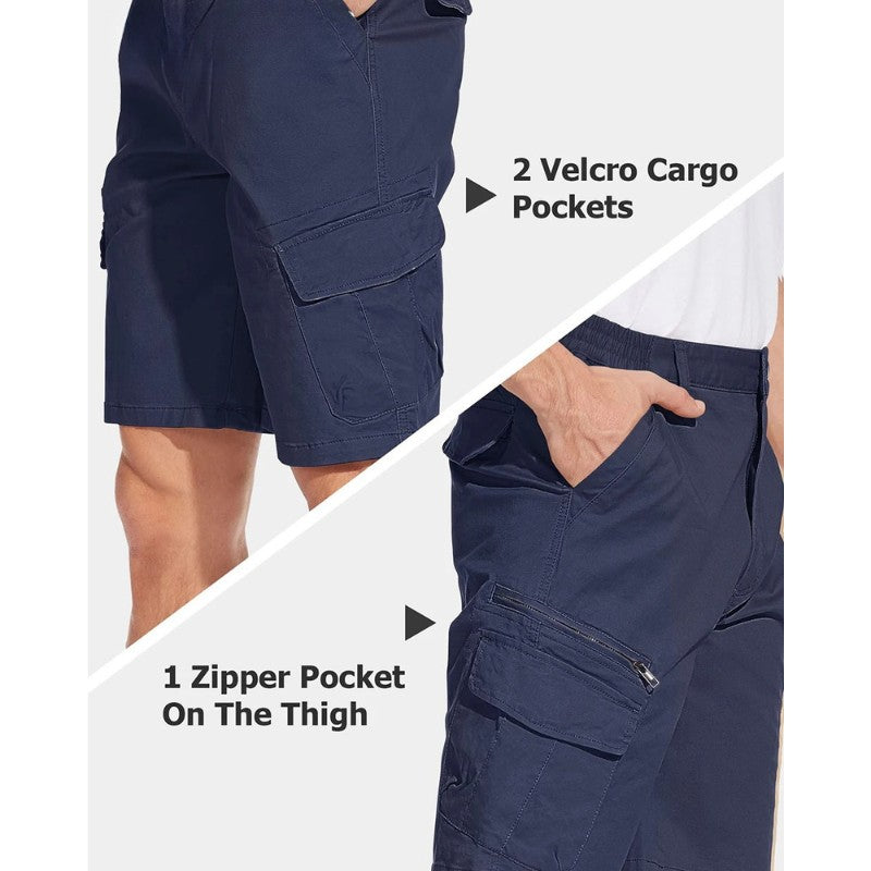 MIAMI DESIGN – TAC Cargo Shorts 97 % bomuld Herre Loose Fit Multi-lommer Retro Outdoor