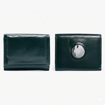Portefeuille Airtag - Cuir véritable - Porte-carte Air Tag RFID