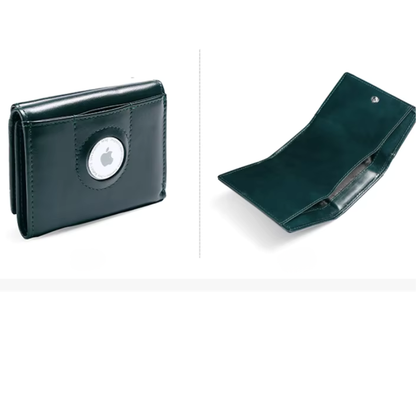Portefeuille Airtag - Cuir véritable - Porte-carte Air Tag RFID