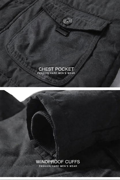 Waterproof Fleece Hooded Men Outdoor Jacket - Inclusive sizes — up to 6XL
