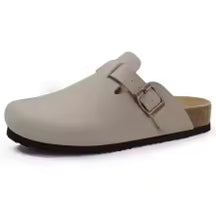 Genuine Suede Clogs – Unisex Comfort with Arch Support & Cork Footbed