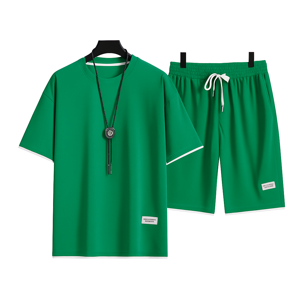 Summer Herren Sports Set Casual T-Shirt und Shorts Set männlicher Sportanzug Solid Color Tracksuit Lose Anzüge Größe 3xl
