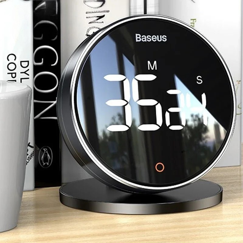 Digital Kitchen Timer Magnetic Countdown Alarm Clock Work Study Baking Reminder Stand Desk Cooking Clock Stopwatch Timer