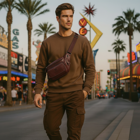 100% Genuine Leather Chest Bag unisex High-Capacity With Durable USB Charging Crossbody Bag - Free Shipping to Europe
