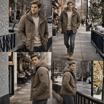 Waterproof Fleece Hooded Men Outdoor Jacket - Inclusive sizes — up to 6XL