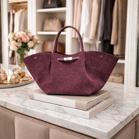 Ruskind Wings Læder Tote Bag Large Capacity Crossbody Håndtaske