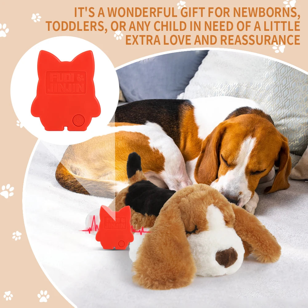 Comfort cucciolo giocattolo per cuccioli, per festività per animali domestici per cani/gatto Aiuto per sonno Aiuto cucciolo, giocattolo peluche per gatti per cani con battito cardiaco