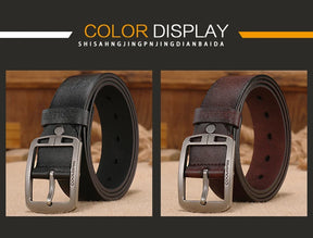 Vintage Ledergürtel für Herren - Premium Cowskin & Classic Style