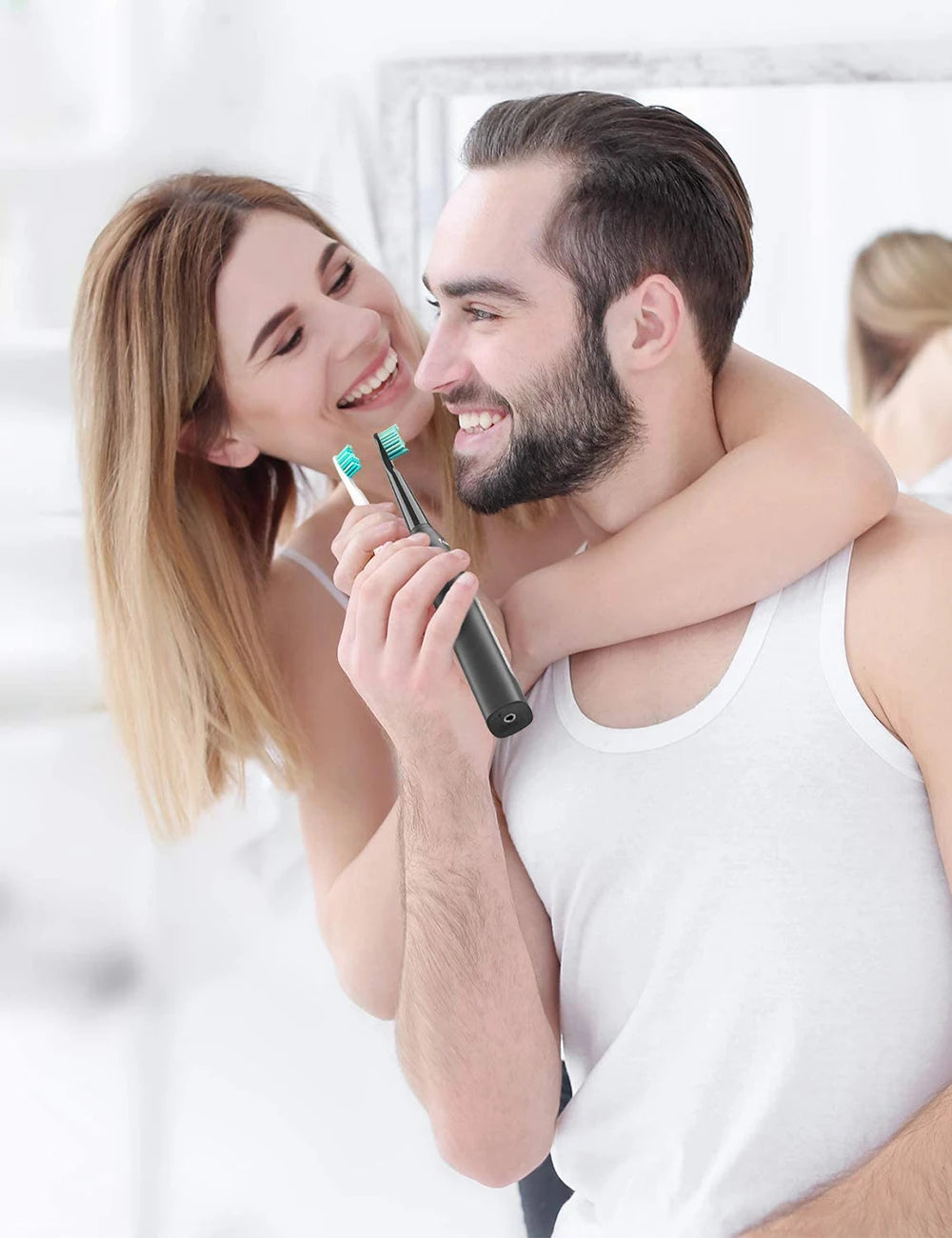 Sonic Electric Toothbrush – USB Rechargeable, Waterproof, with 8 Brush Heads & Travel Case - 100% original product